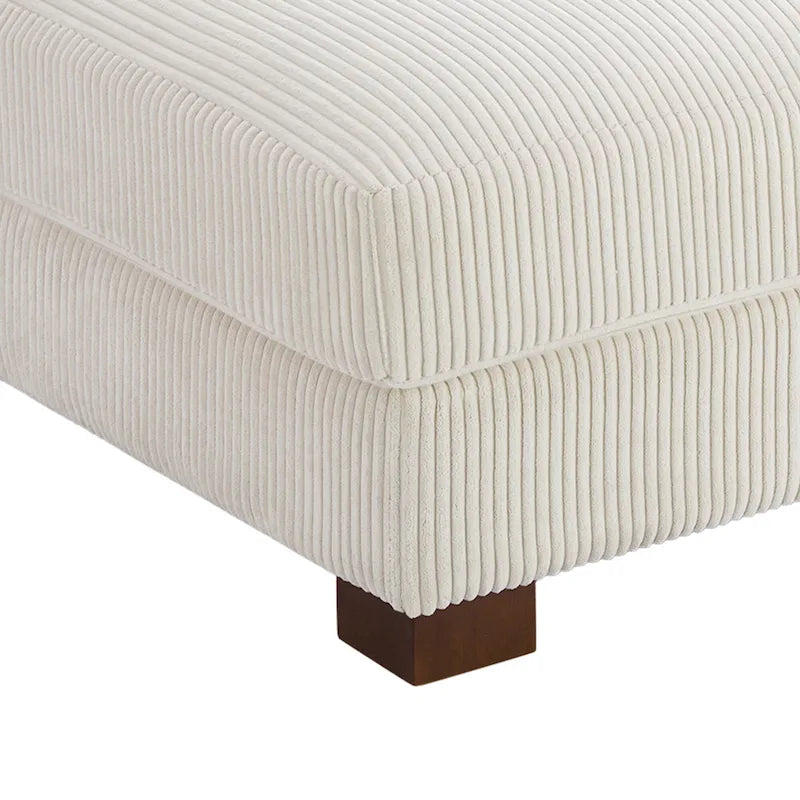 Moderne extra grote poef van ribfluweel