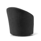 Lot de 2 fauteuils tonneaux modernes pivotants à 360 degrés, revêtement en velours et dossier capitonné à boutons SEYNAR