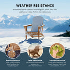 Polytrends Laguna, kleurvaste, weerbestendige, inklapbare Adirondackstoel voor buiten op het terras