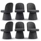 Set aus 6 modernen, um 360° drehbaren Esszimmerstühlen ohne Armlehnen mit säulenförmigem Fuß, elegante Akzentstühle für Küche, Esszimmer oder Büro-Panipeachy