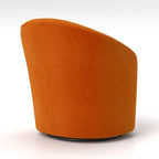 Lot de 2 fauteuils tonneaux modernes pivotants à 360 degrés, revêtement en velours et dossier capitonné à boutons SEYNAR