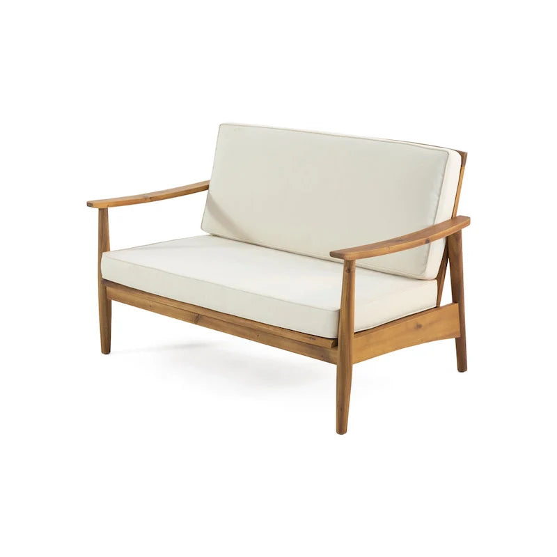 Ensemble de salon de jardin 4 places en bois d’acacia Willowbrook de Christopher Knight Home