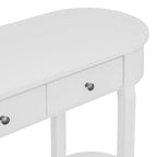 Console rustique Whisen, table d’entrée et table d’appoint avec façade de tiroir cannelée
