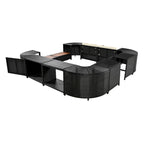 Spa Surround Spa-frame, vierkante modulaire loungeset voor buiten van rotan