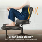 Ergonomiczne krzesło biurowe Pinmoco z siedziskiem na krzyż, regulacją wysokości, obrotem 360, podparciem lędźwiowym, do pracy i biura, dla osób z ADHD
