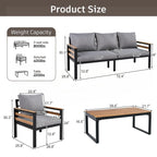 4-teiliges Outdoor-Sofaset