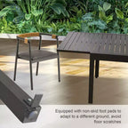 Okak Esstisch, ausziehbarer Gartentisch aus Aluminium, Küchentisch für das Esszimmer