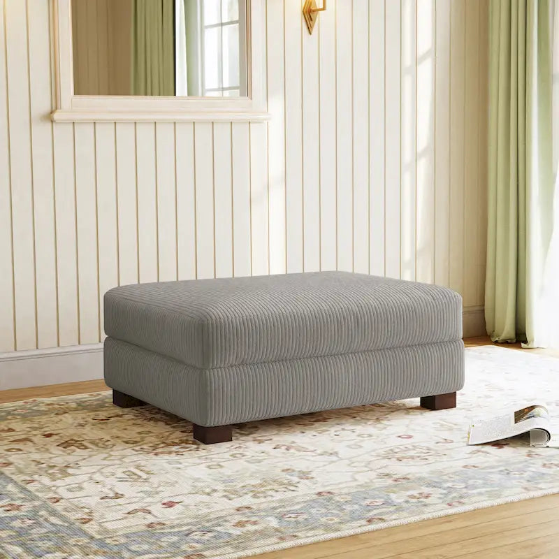 Moderne extra grote poef van ribfluweel