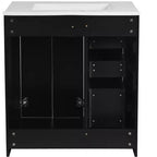 30 Badezimmer-Waschtischunterschrank mit einem Waschbecken, Schrank und 3 Schubladen ??Schwarz / Blau / Grün / Indigo / Weiß
