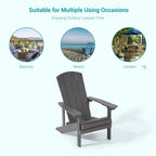 Bonosuki wetterfeste Adirondack-Gartenstühle aus Holz - Set aus 4
