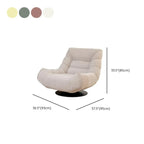 Fauteuil d'appoint pivotant en tissu chenille jaune capitonné