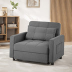 Canapé-lit convertible 3 en 1 avec réglage ajustable, fauteuil-canapé avec lit escamotable, lit pliant convertible pour le salon