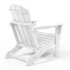 Polytrends Laguna, kleurvaste, weerbestendige, inklapbare Adirondackstoel voor buiten op het terras