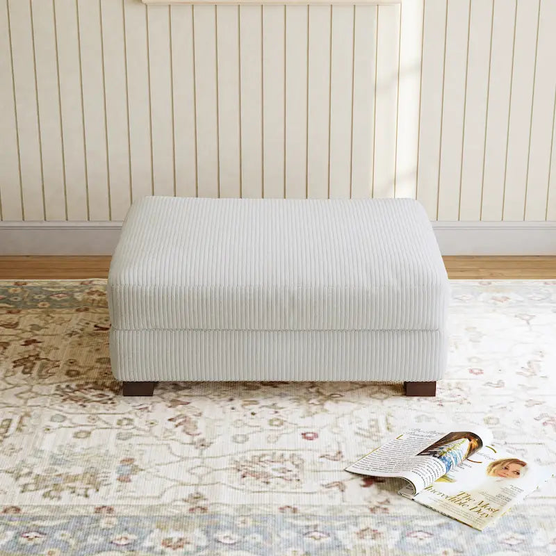 Moderne extra grote poef van ribfluweel