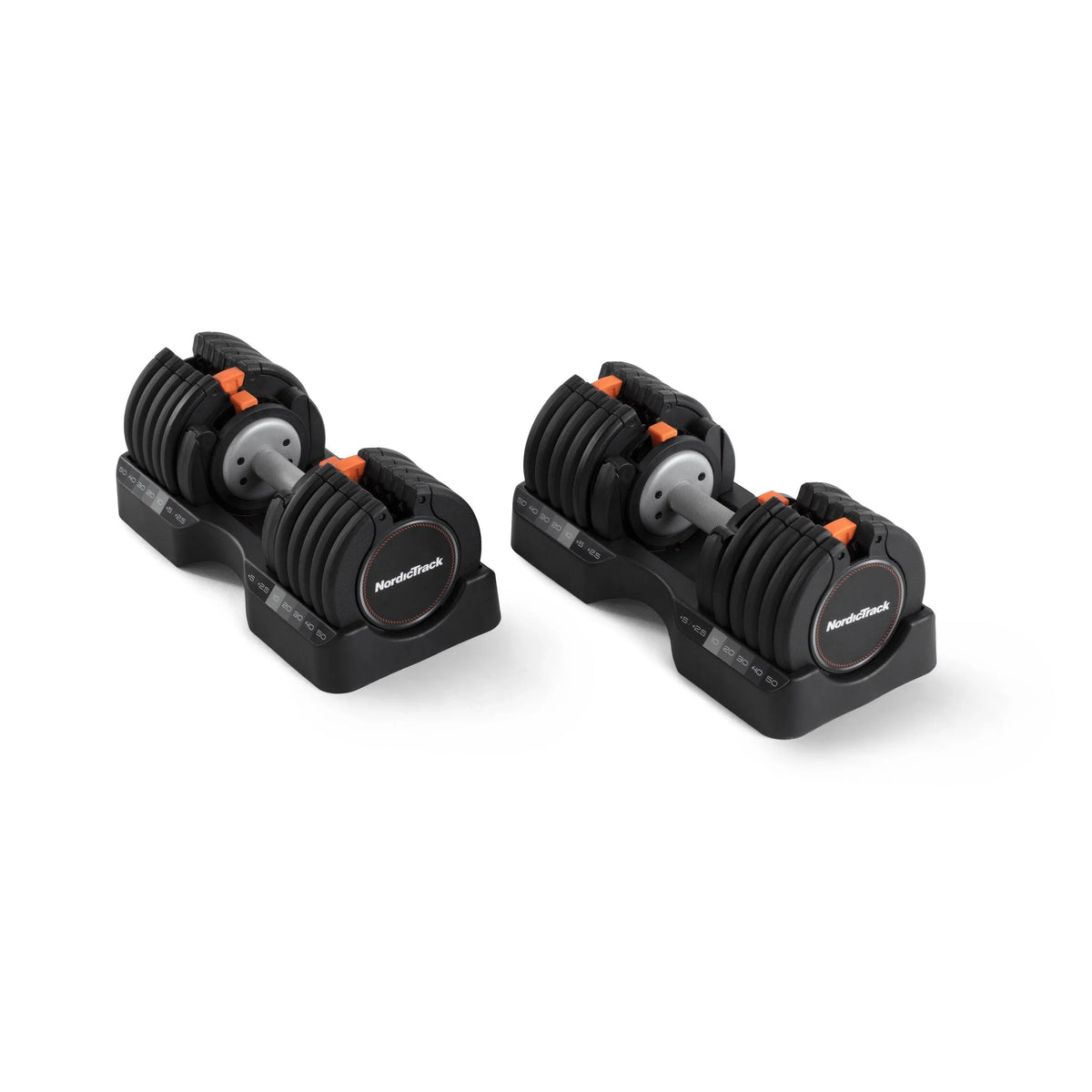 NordicTrack dumbbellset van 55 lb met instelbaar gewicht
