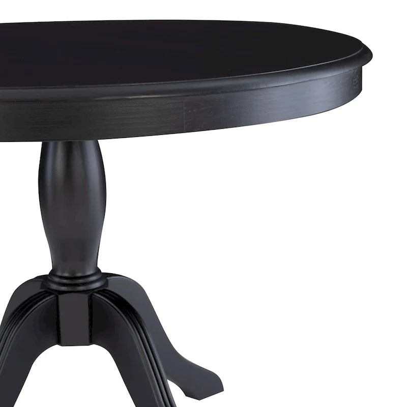 Table ronde à piètement central en bois massif