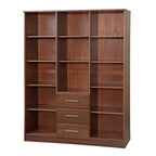 Palace Imports Cosmo-kledingkast met 3 deuren van 100% massief hout, met deuren van massief hout of spiegeldeuren