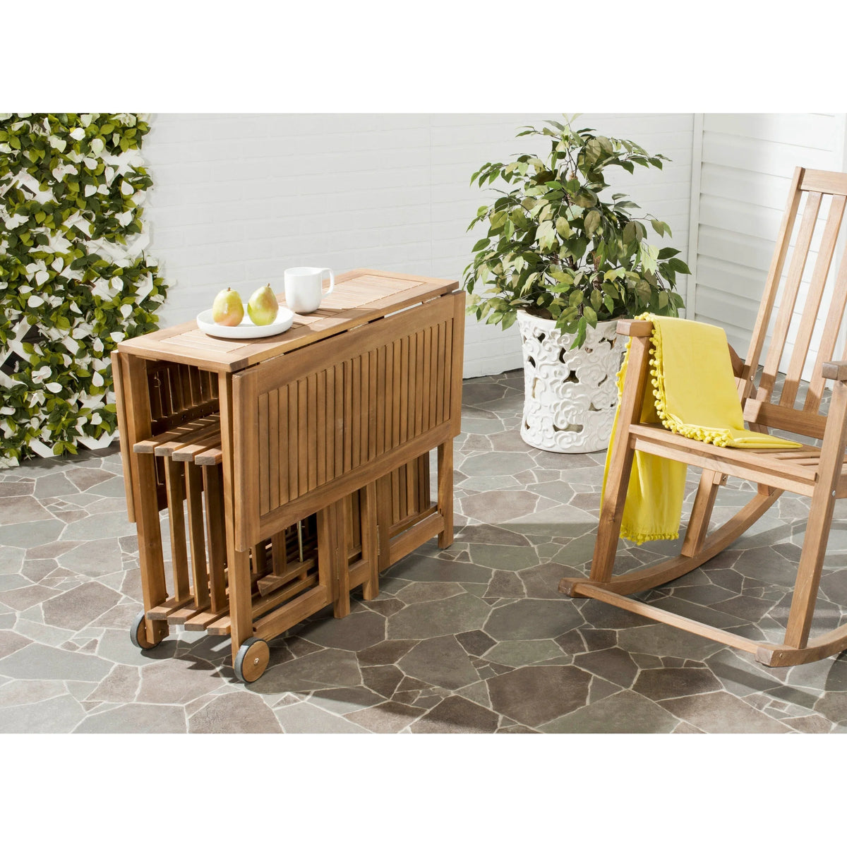 Zestaw mebli jadalnianych SAFAVIEH Outdoor Brandy, 5 elementów - 43Wx35Dx29H