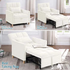 Aukfa Sleeper Chair Bed Convertible Single Sofa Chair with Pillow