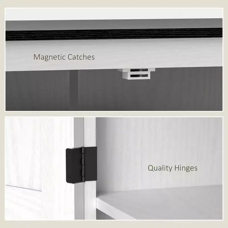 Armoire garde-manger de style champêtre HOMCOM 72 avec portes de grange, grand meuble de rangement pour la cuisine avec étagères réglables et tiroir