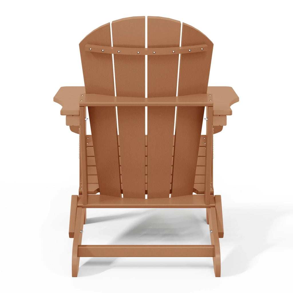 Polytrends Laguna, kleurvaste, weerbestendige, inklapbare Adirondackstoel voor buiten op het terras