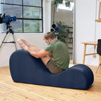 Méridienne élégante Avana pour le yoga - Fabriquée aux États-Unis - Idéale pour les étirements, la détente, l’exercice et plus encore, 60D x 18W x 26H pouces, gris clair