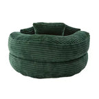Sofa typu bean bag dla dorosłych i dzieci, duży fotel typu bean bag z sztruksu, 3 poduszkami i podłokietnikami do salonu lub sypialni