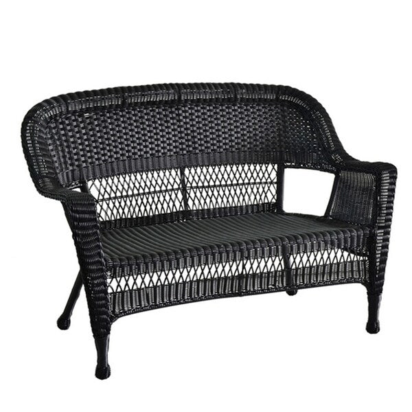 4-delige loungeset van wicker voor op het terras