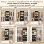 Besiost-Schrankorganisationssystem aus Holz, 4-9 Ft, mit 4 Schubladen, 4 Kleiderstangen und Regaltürmen