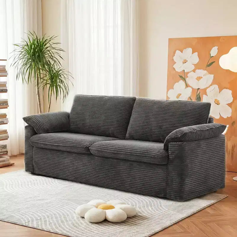 Dyonery 86 Cloud 2-Sitzer-Sofa, tiefe Sitzfläche und breite Armlehnenkissen, stabiler Rahmen, atmungsaktives ergonomisches Design