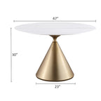 Ensemble de table à manger ronde et de chaises de luxe moderne Morden Fort, 5 pièces