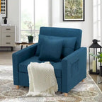 Fauteuil-lit réglable convertible 3-en-1, plusieurs couleurs, pour 1 personne