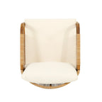 Jabe Outdoor Acacia Wood and Wicker Club Chair Set by Christopher Knight Home