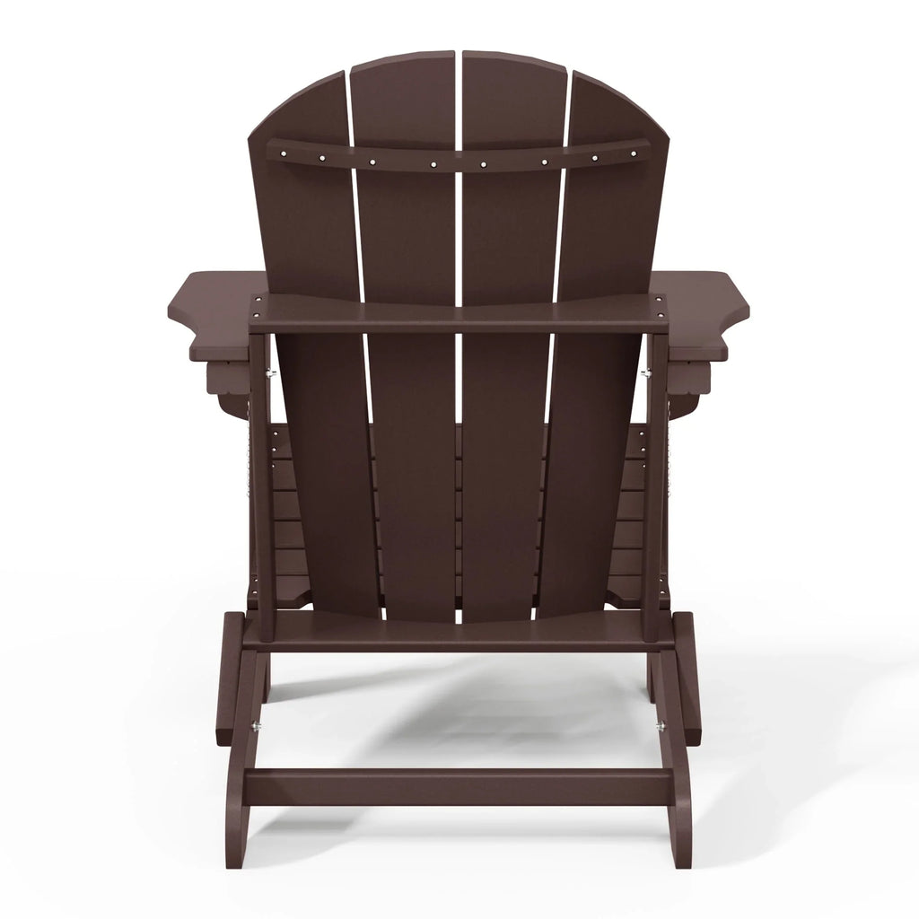 Polytrends Laguna, kleurvaste, weerbestendige, inklapbare Adirondackstoel voor buiten op het terras