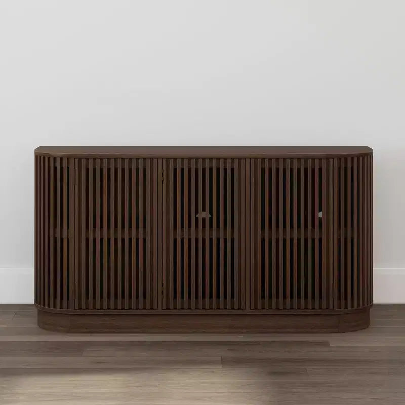 Plank+Beam Contour Sideboard aus Massivholz mit 3 Türen, 59-TV-Ständer fürs Wohnzimmer