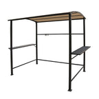 Abri de barbecue extérieur avec auvent, structure en acier, 5 ft. x 8 ft.