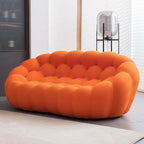 Gebogenes Bubble-Sofa für 2 Personen in Wabenform mit 3D-Textilgewebe fürs Wohnzimmer, Salon oder Apartment