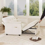 Dyonery 3-in-1-Schlafsofa, ausziehbares Schlafsofa mit Seitentasche und verstellbarer Rückenlehne, werkzeugloser Aufbau, klappbares Zweisitzersofa