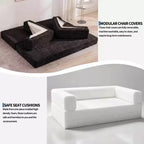 80.7 5-in-1 Convertible Sleeper Sofa Bed ??Corduroy, 1200 lbs, No Assembly