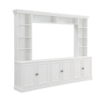 4-Piece Entertainment Center Wall Unit Set with Bridge for TVs Up to 70 , TV Stand W/Adjustable Shelves, Large Media Console