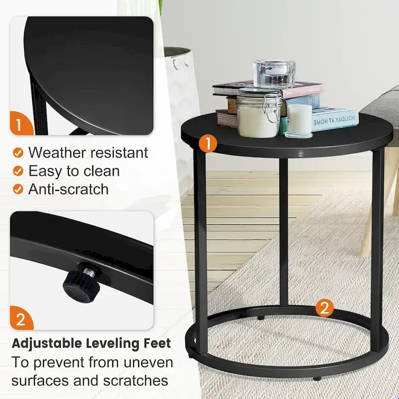 Buiten-papasanstoelen met kussen, comfortabele terrassenstoelen van PE-rattan met bijzettafel
