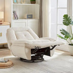Draaibare relaxfauteuil van ribfluweel met voetensteun voor de woonkamer