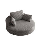 Draaifauteuil voor één persoon van corduroy, chenille en schuim