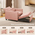 Canapé-lit convertible 3 en 1 avec réglage ajustable, fauteuil-canapé avec lit escamotable, lit pliant convertible pour le salon