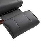 HomCom Faux Leather Adjustable Manual Swivel Base Recliner Chair with Comfortable and Relaxing Footrest