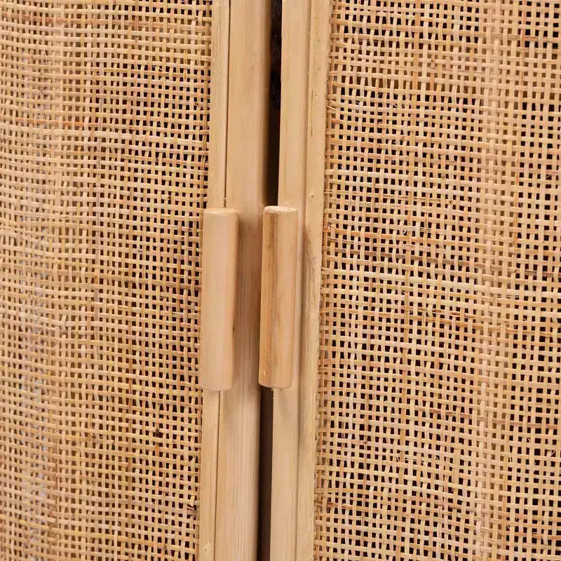 bali & pari Yanka natuurlijke opbergkast van rotan: handgemaakt, met 2 planken, bohemien design