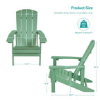 Bonosuki wetterfeste Adirondack-Gartenstühle aus Holz - Set aus 4