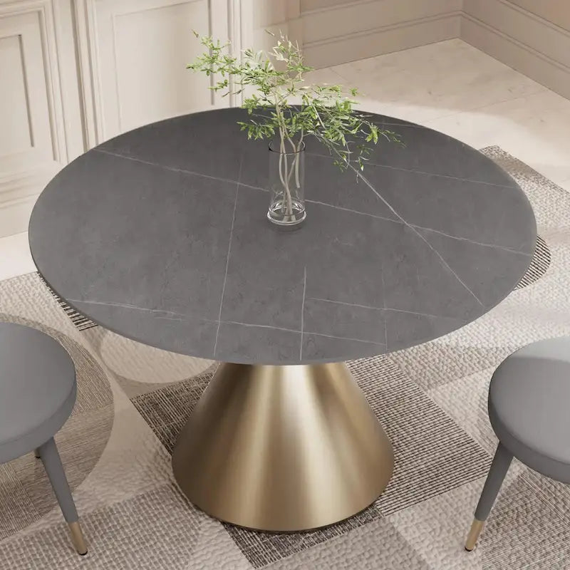 Ensemble de table à manger ronde et de chaises de luxe moderne Morden Fort, 5 pièces