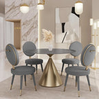 Ensemble de table à manger ronde et de chaises de luxe moderne Morden Fort, 5 pièces