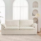Dyonery 86 Cloud 2-Sitzer-Sofa, tiefe Sitzfläche und breite Armlehnenkissen, stabiler Rahmen, atmungsaktives ergonomisches Design